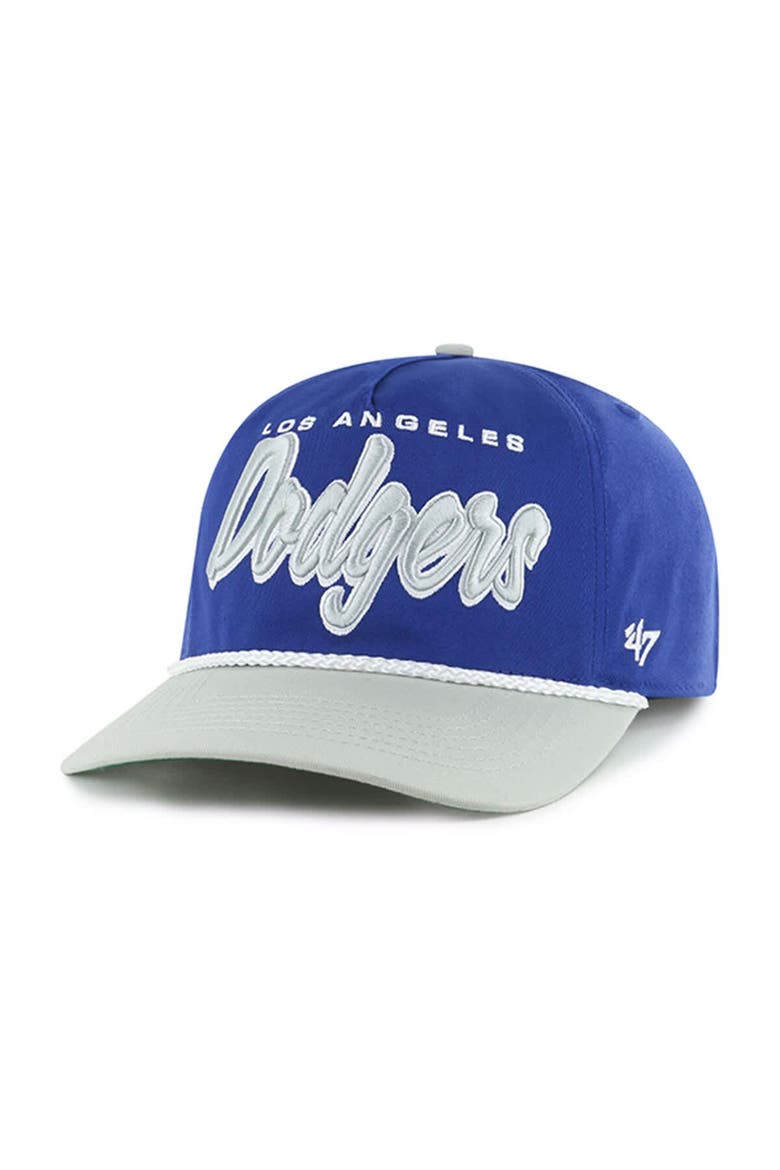 Men's '47 Royal Los Angeles Dodgers Dropshadow Rope Hitch Adjustable Hat, Alternate, color, Royal