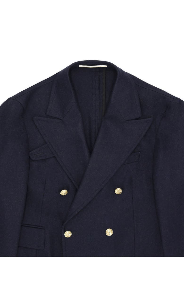 Fortela Classic Double-Breasted Merino Wool Blazer, Alternate, color, Blue