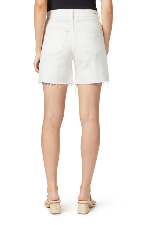 Habitual Skylar Raw Hem Cutoff Denim Shorts In White
