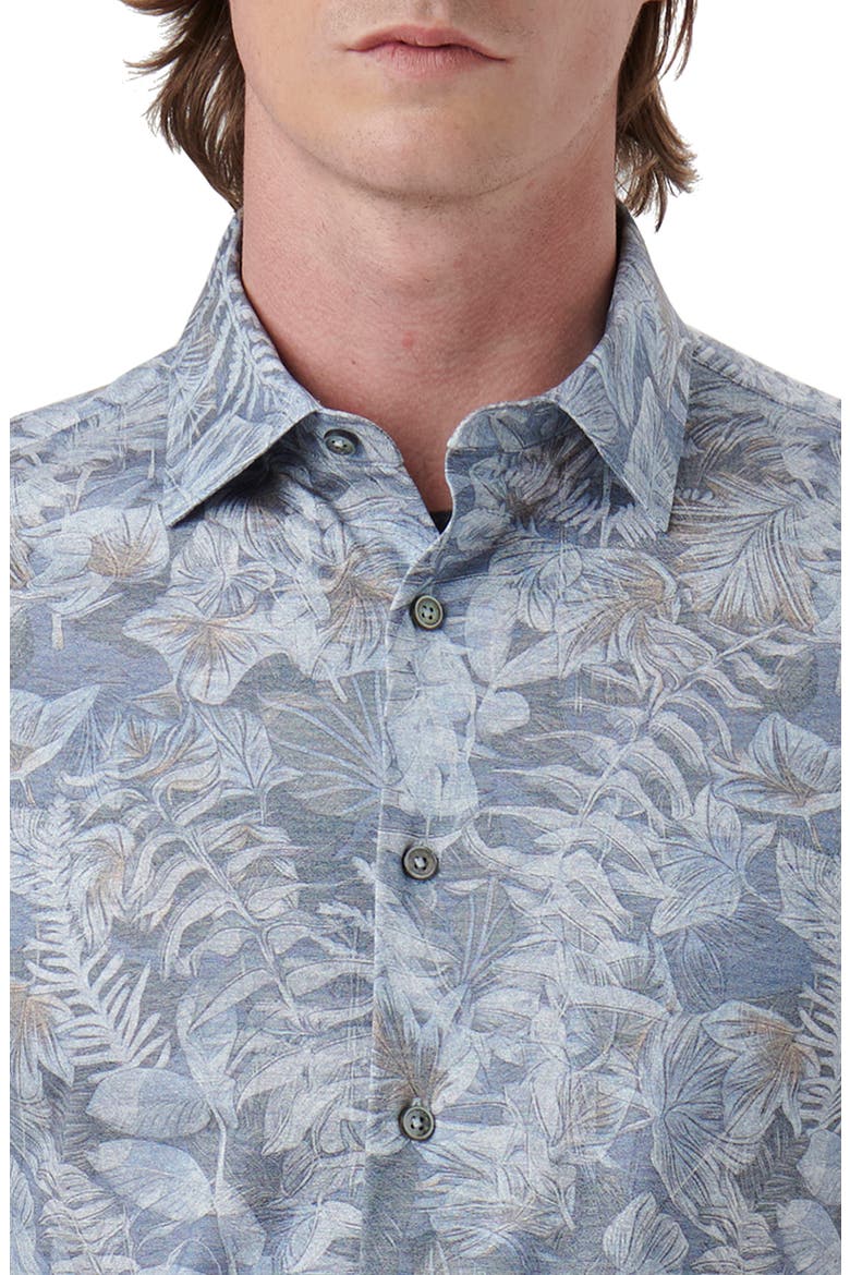 Miles OoohCotton® Short Sleeve Button-Up Shirt, Alternate, color, DUSTY BLUE