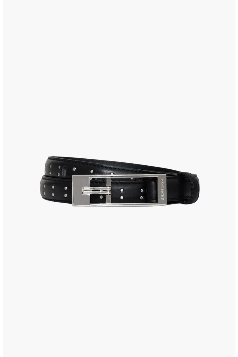 Elly Leather Stud Belt, Alternate, color, Black