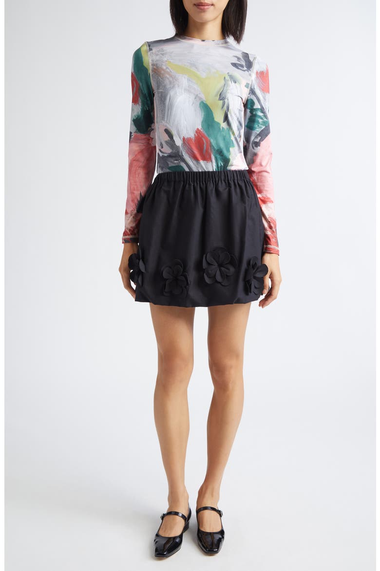 Floral Print Jersey Top, Alternate, color, MY GARDEN