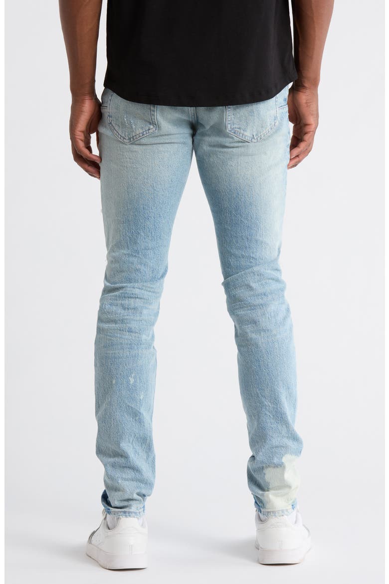 P001 Garda Repairs Distressed Skinny Jeans, Alternate, color, LIGHT INDIGO