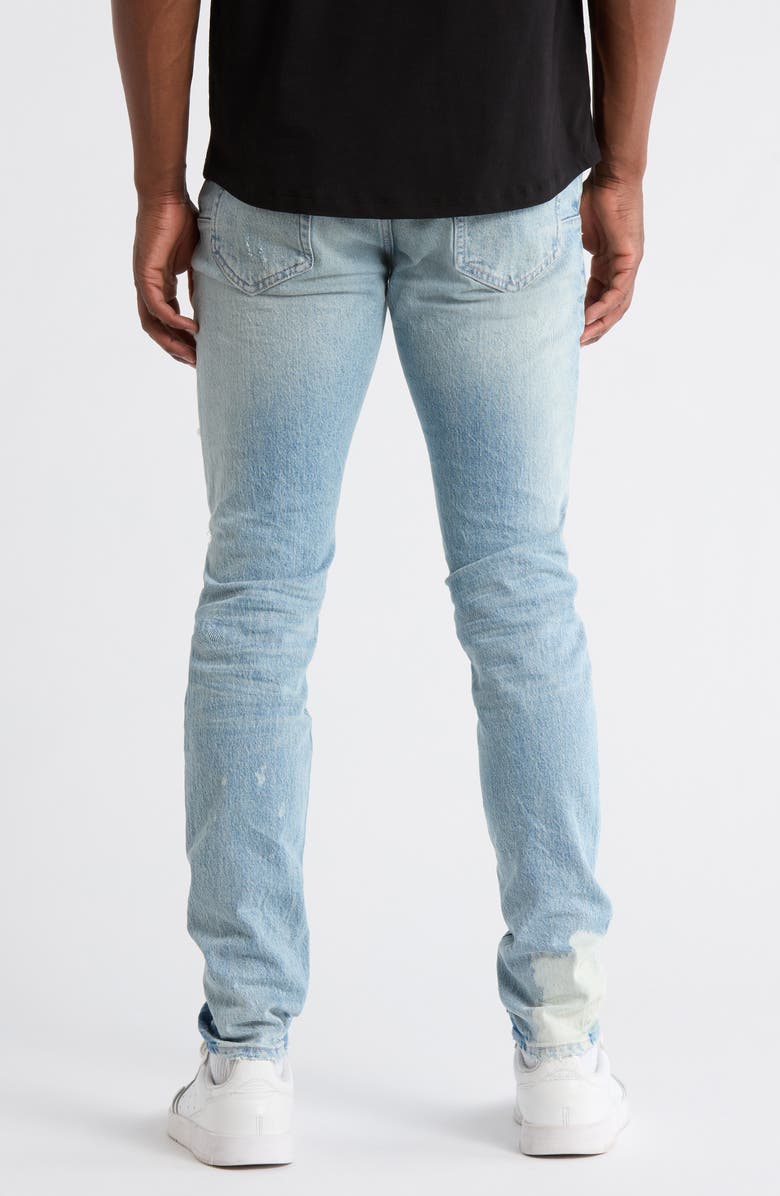 PURPLE BRAND P001 Garda Repairs Distressed Skinny Jeans, Alternate, color, Light Indigo