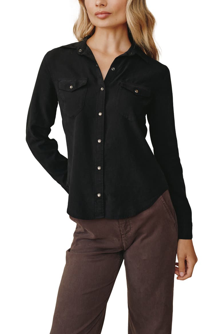 Western Shirt, Main, color, VINTAGE BLACK
