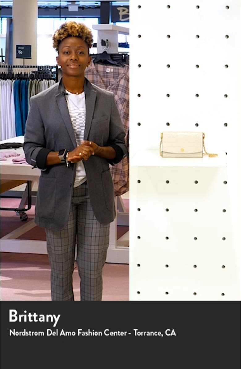 Robinson Croc Embossed Leather Wallet on a Chain, sales video thumbnail