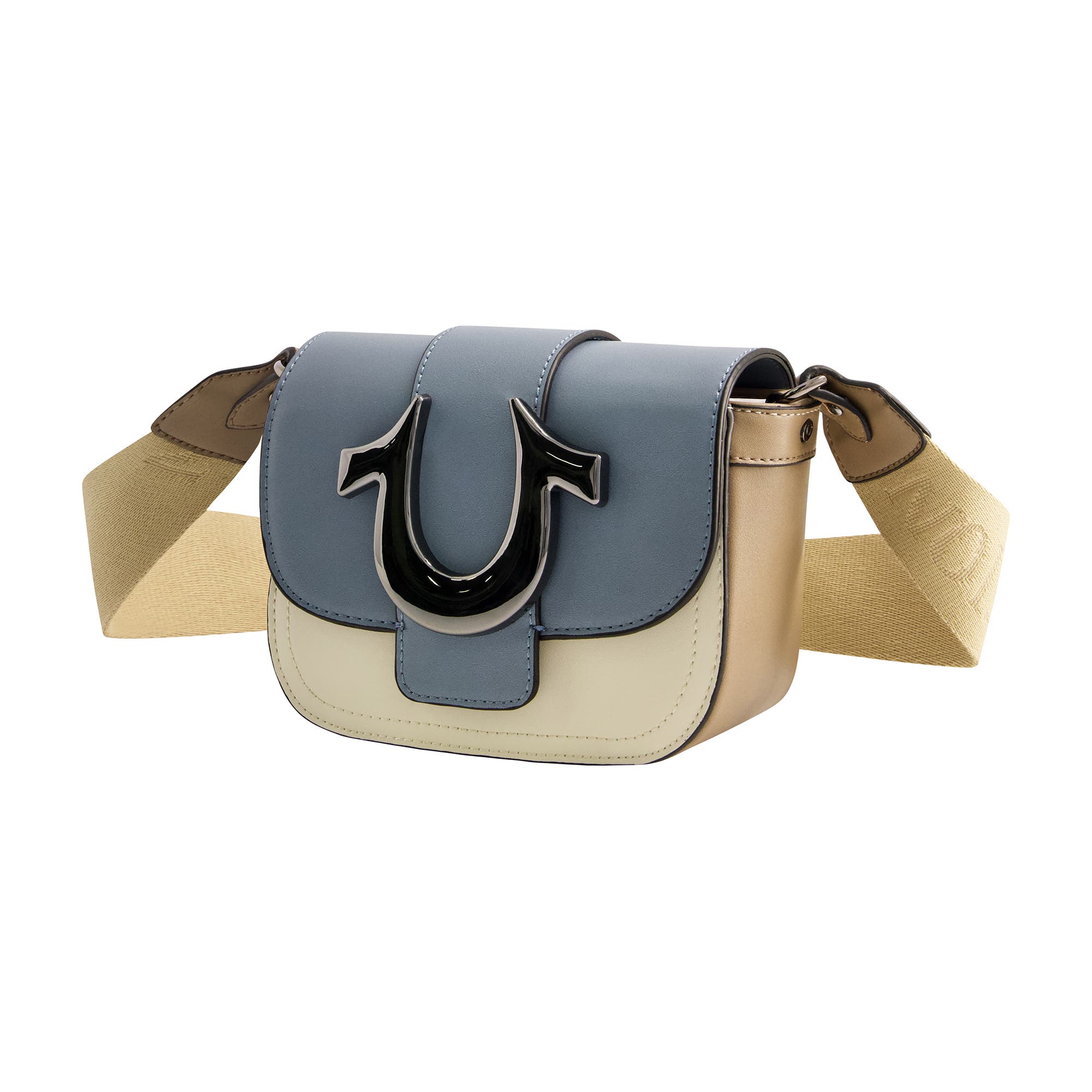 True Religion Color Block Crossbody, Alternate, color, Blue