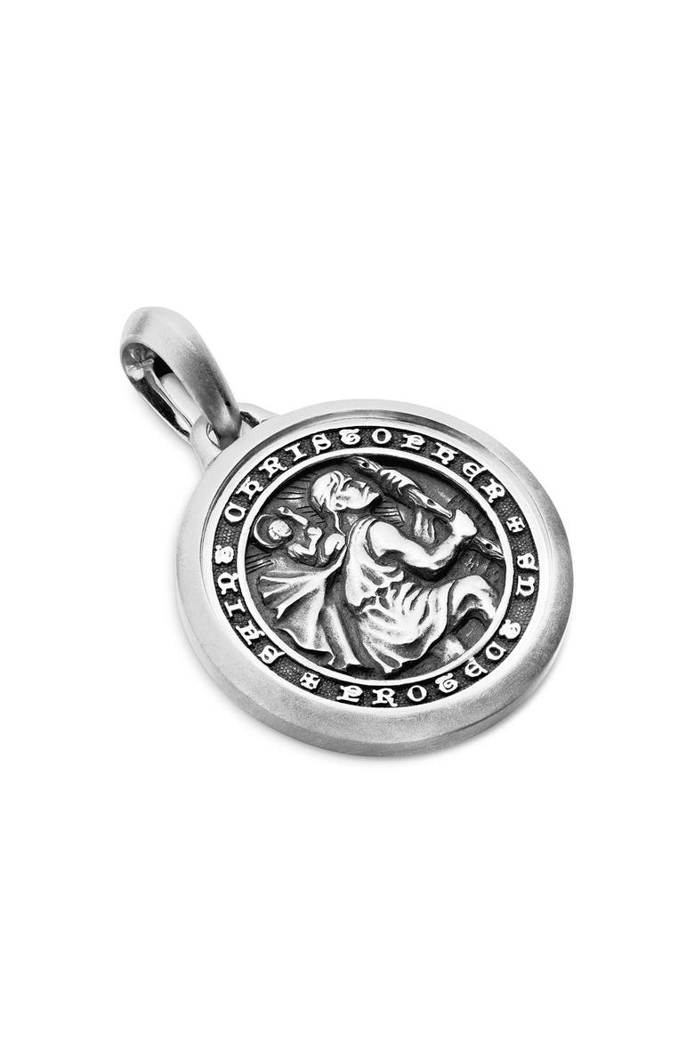 David Yurman St. Christopher Amulet, Alternate, color, Silver