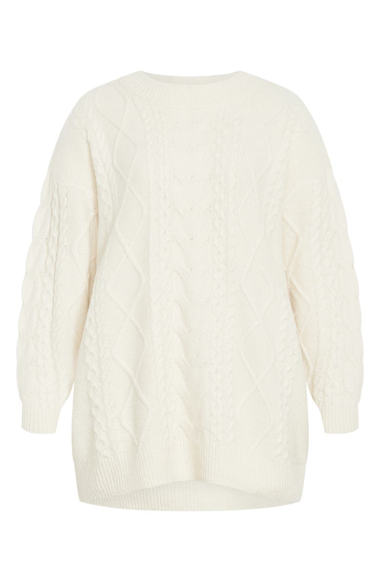 City Chic Jojo Oversize Fisherman Sweater, Alternate, color,