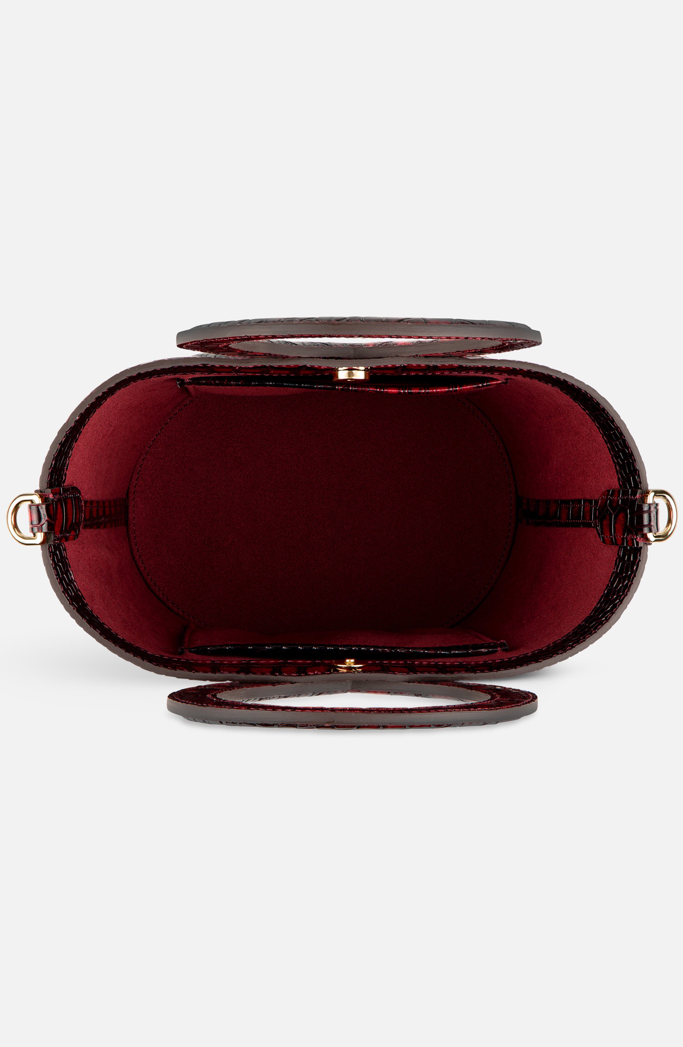 Infinity Bag - Burgundy and Black Crocodile Embossed, Alternate, color, Burgundy and Black