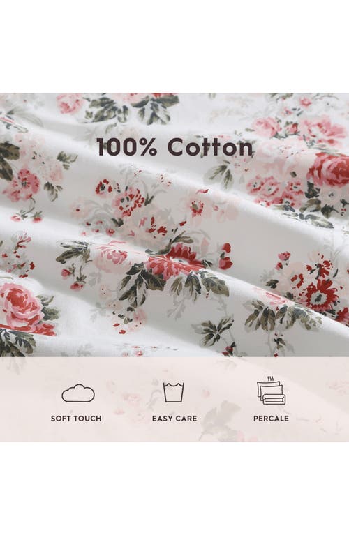 Laura Ashley Ashfield Floral Print Sheet Set In Pink