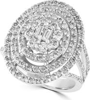 EFFY Concentric Halo Diamond Statement Ring in 14K White Gold