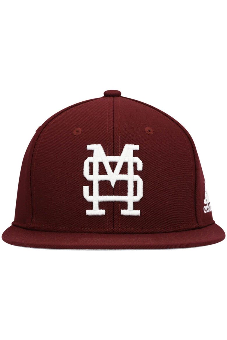 Men's adidas Maroon Mississippi State Bulldogs On-Field Baseball Fitted Hat, Alternate, color, Maroon