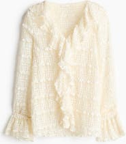 H&M Lace-look Jersey Blouse