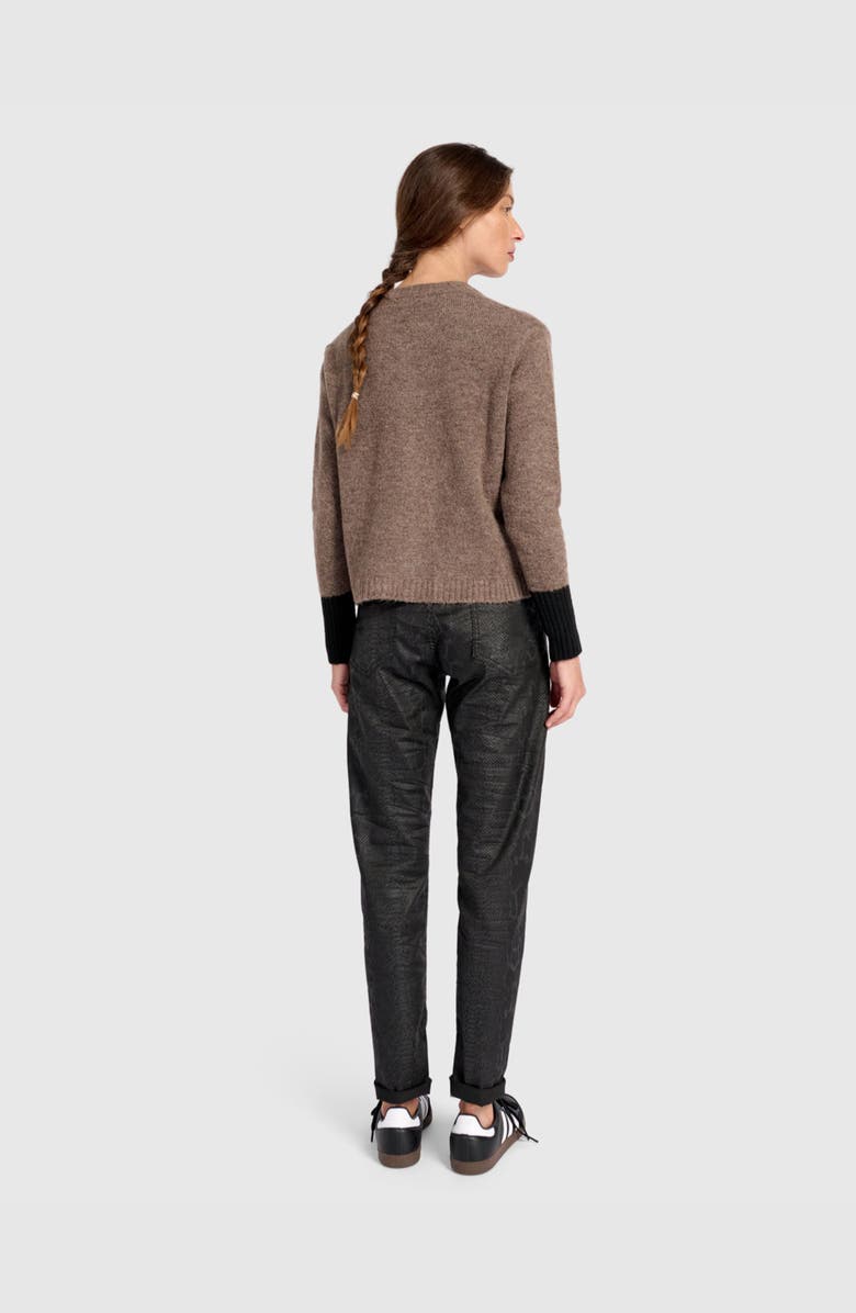 Alembika Blackbird Cardigan, Alternate, color, Hazelnut/Black