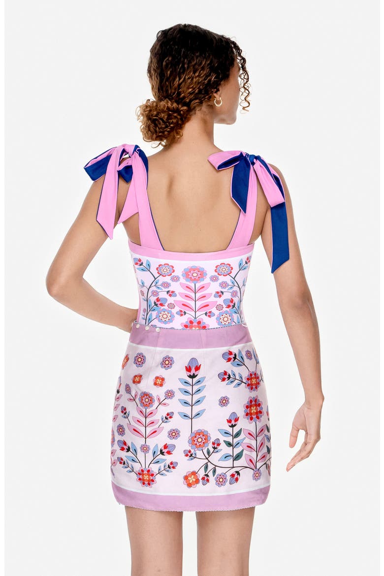 Swim Cover Up Skirt-Pink Garden, Alternate, color, Pink