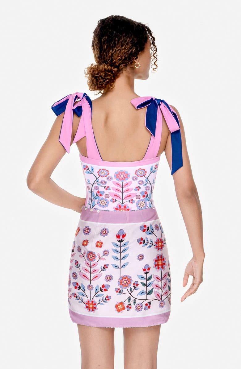 Jessie Zhao New York Swim Cover Up Skirt-Pink Garden, Alternate, color, Pink