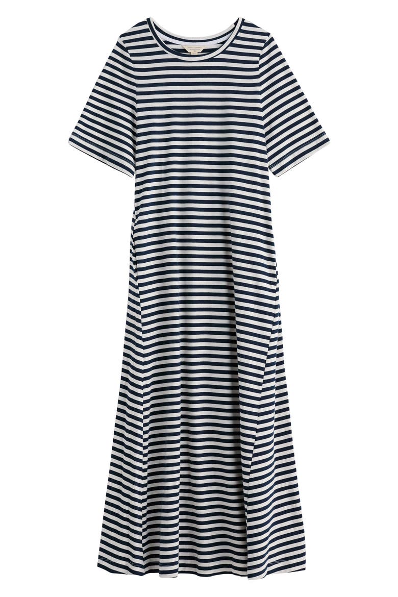 Ivey Stripe T-Shirt Dress, Alternate, color, MINI CORNISH MARITIME CHALK