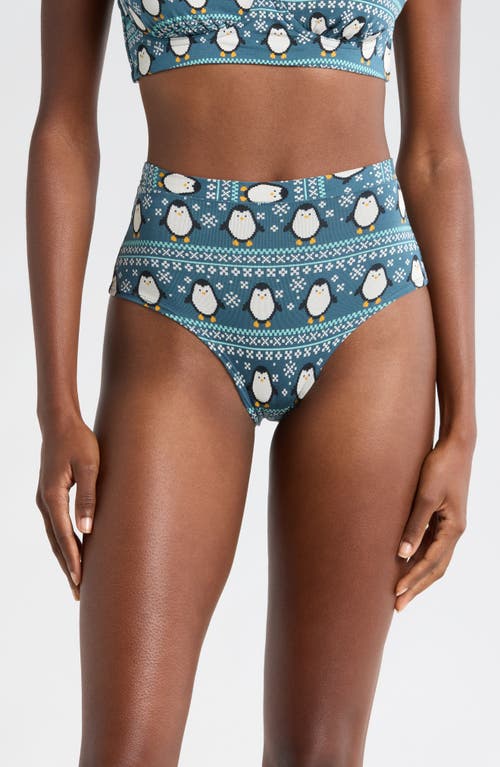 MeUndies FeelFree High Waist Briefs in Penguin Sweater 