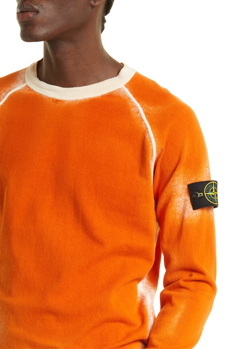 Stone Island Airbrush Cotton Crewneck Sweater, Alternate, color, 
