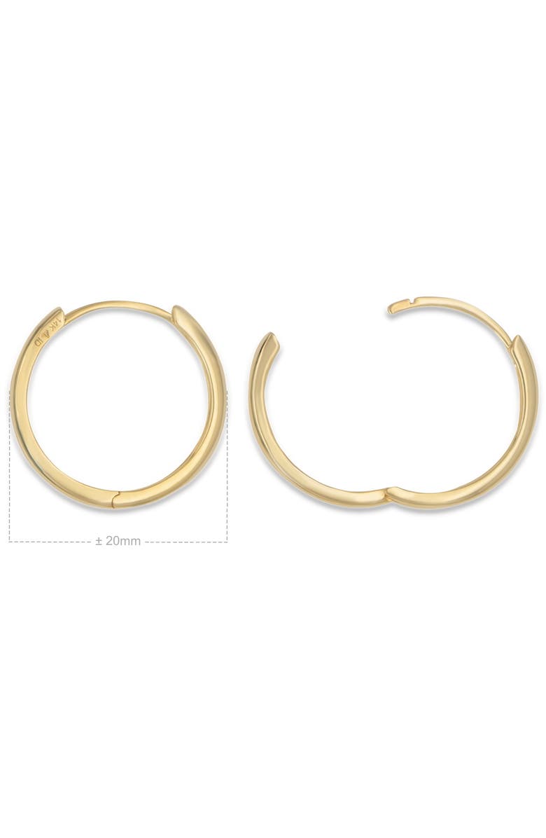 DEVATA 20mm Hoop Earrings in 14K Gold, Alternate, color,