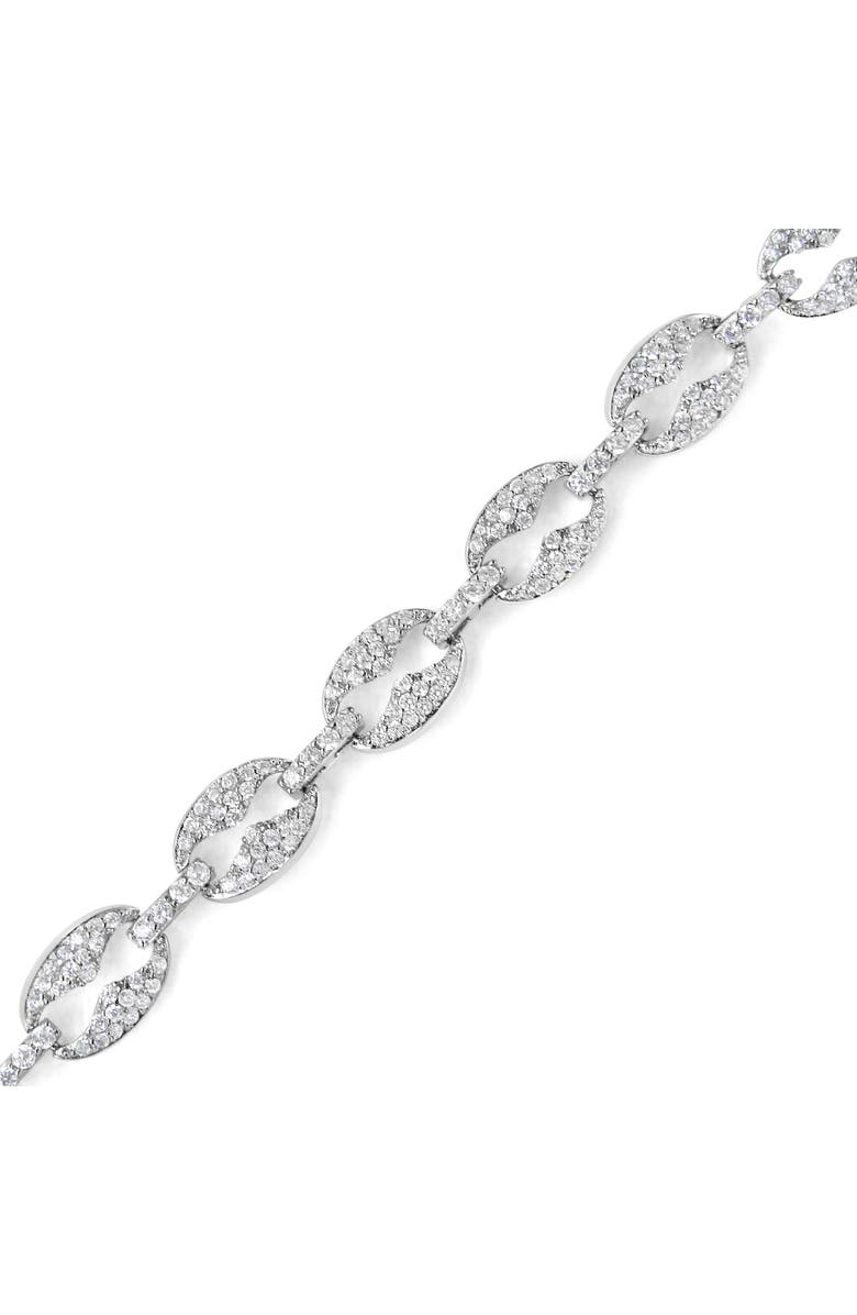 Haus of Brilliance 14K White Gold 1 1/2 Cttw Round Diamond Set Link Bracelet, Alternate, color, White