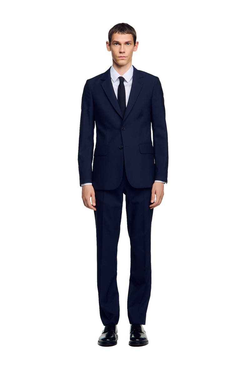 Virgin Wool Suit Jacket, Alternate, color, Navy blue