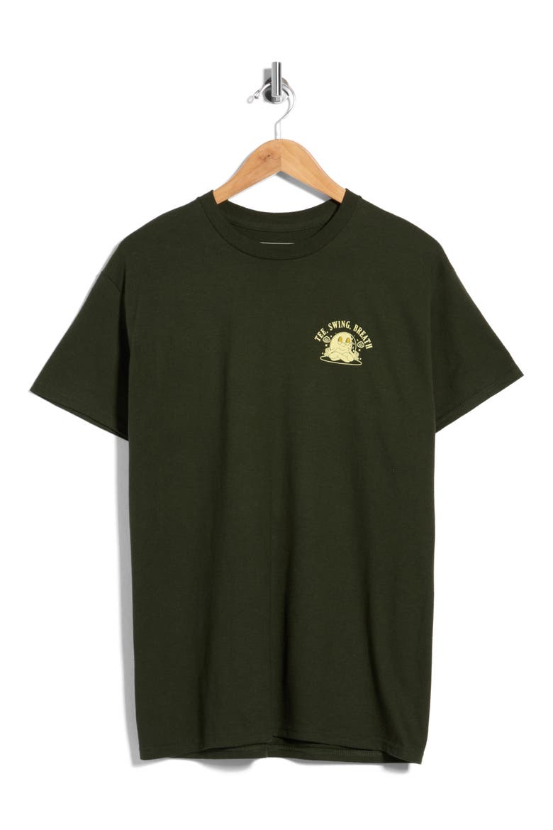 Calm Yourself Graphic T-Shirt, Main, color, FOREST GREEN