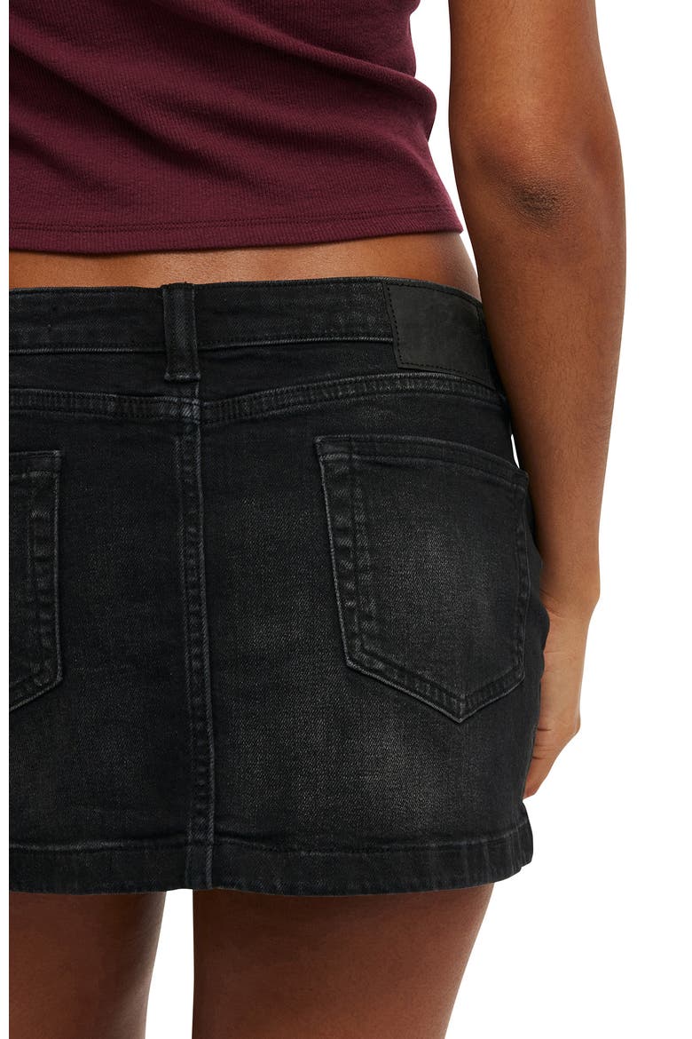 Women's Micro Low Denim Skirt, Alternate, color, Y2k Washed Black