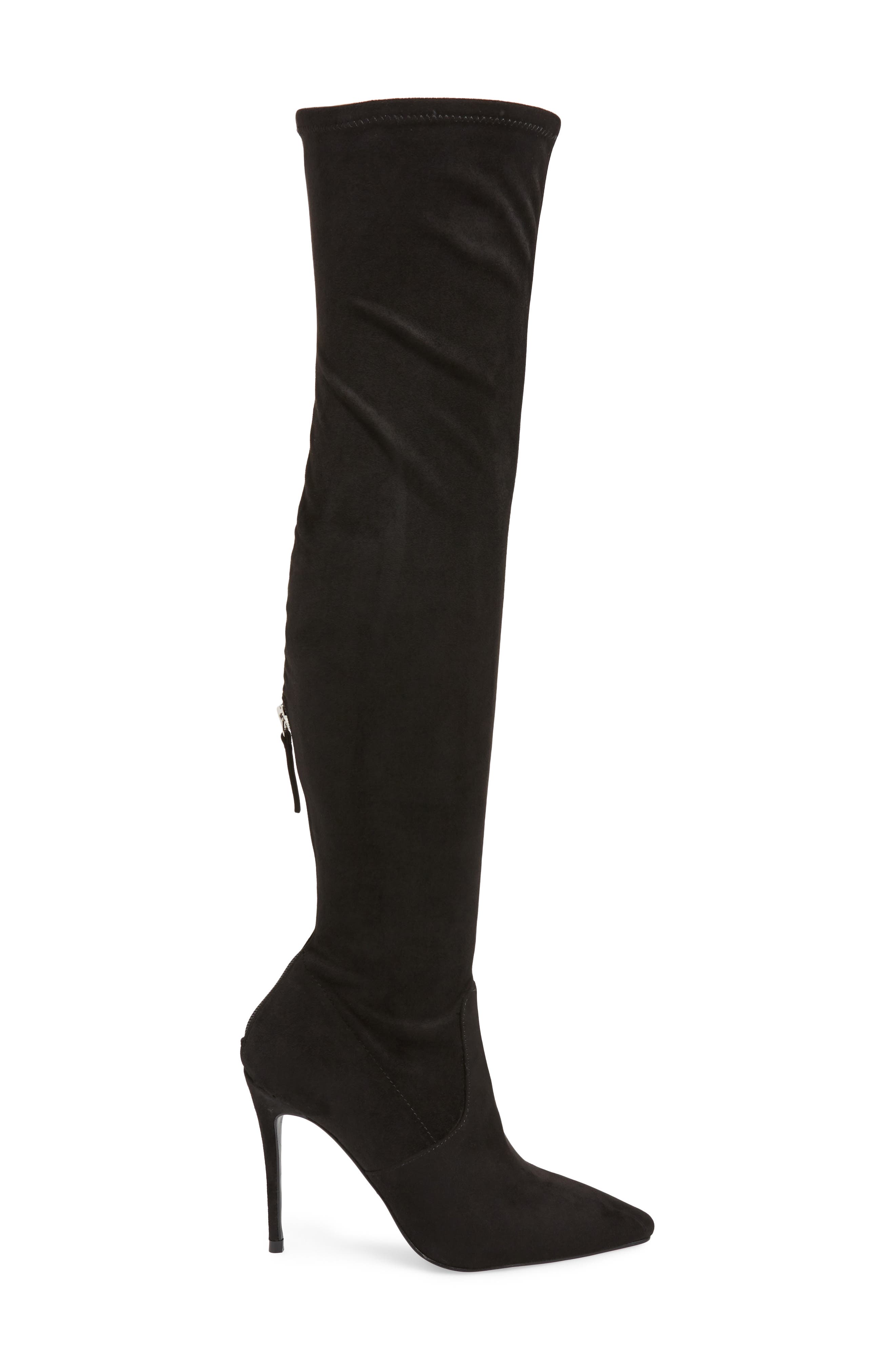 Devine Over the Knee Boot, Alternate, color, BLACK SUEDE