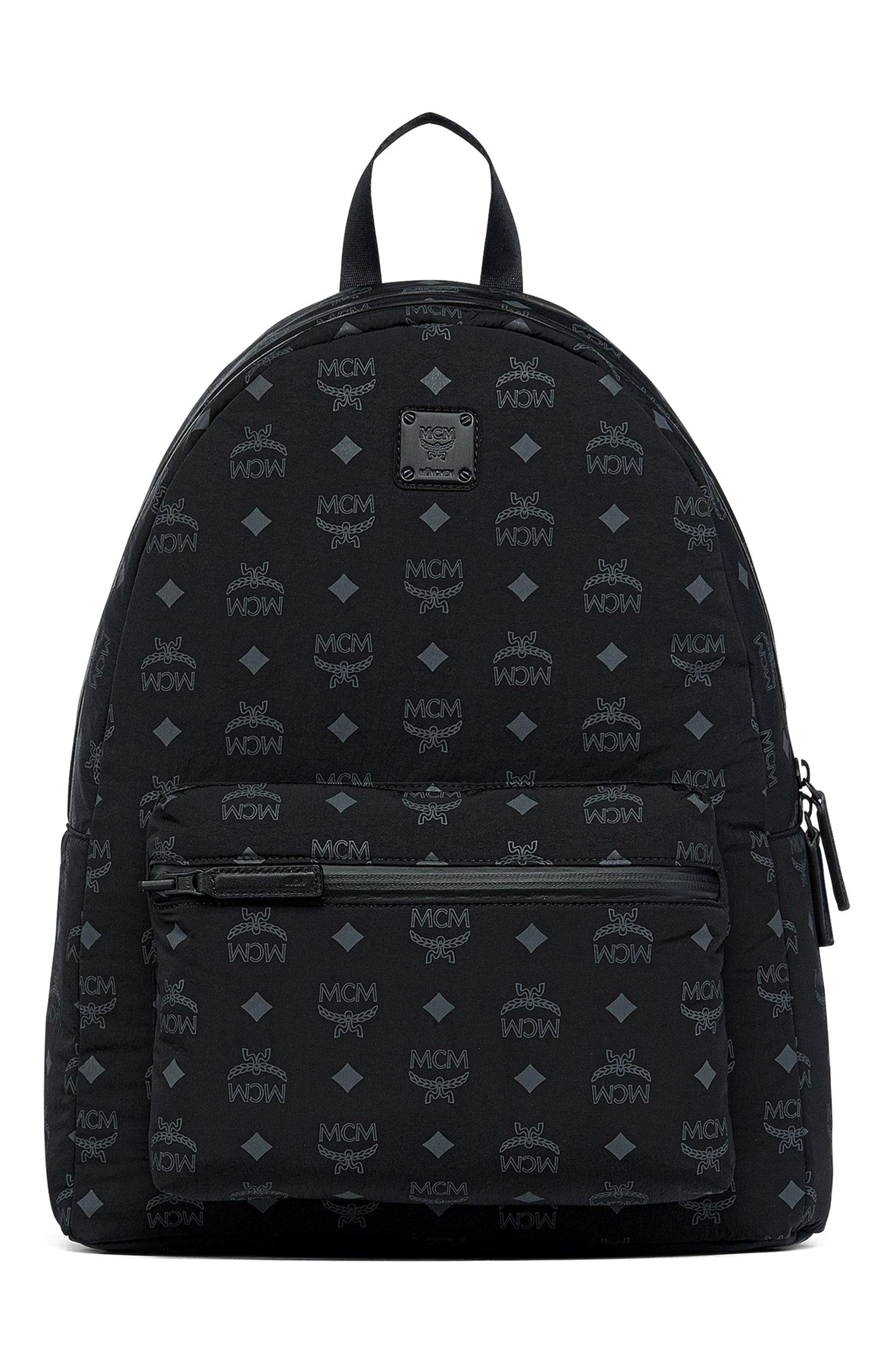 MCM Stark Packable Backpack in Monogram Nylon, Alternate, color, 