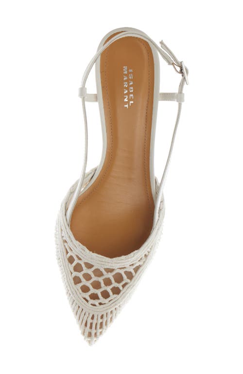 Isabel Marant Pilia Kitten Heel Pointed Toe Slingback Pump In Ecru