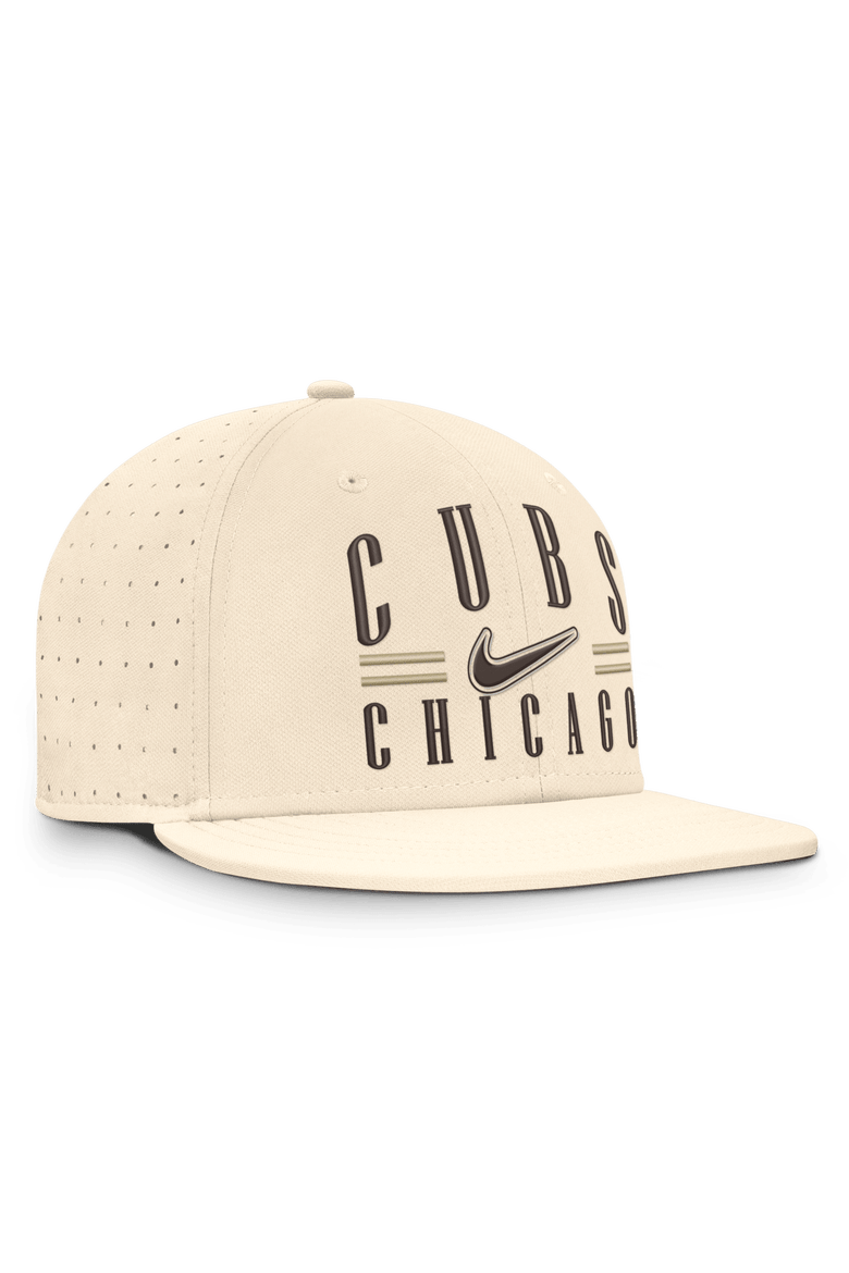 Men's Nike Natural Chicago Cubs True Dri-FIT AeroBill Fitted Hat, Alternate, color, Natural