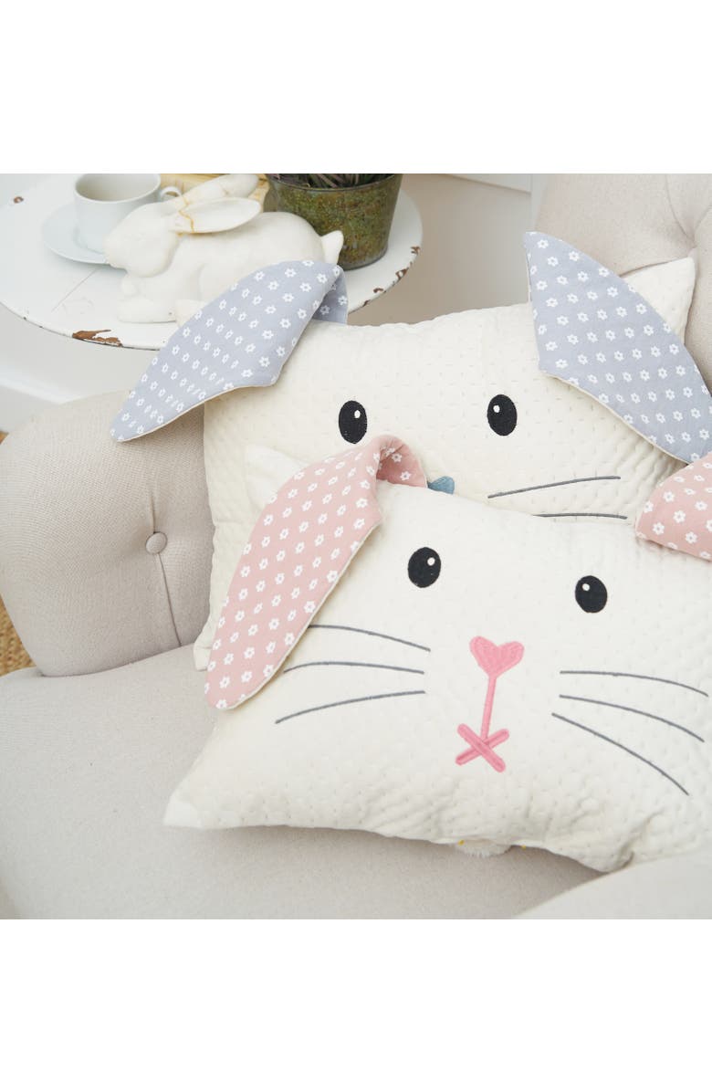 C&F Home Boy Easter Bunny w/ Flap Ears Decorative Accent Pillow, 13" x 18", Alternate, color, Blue