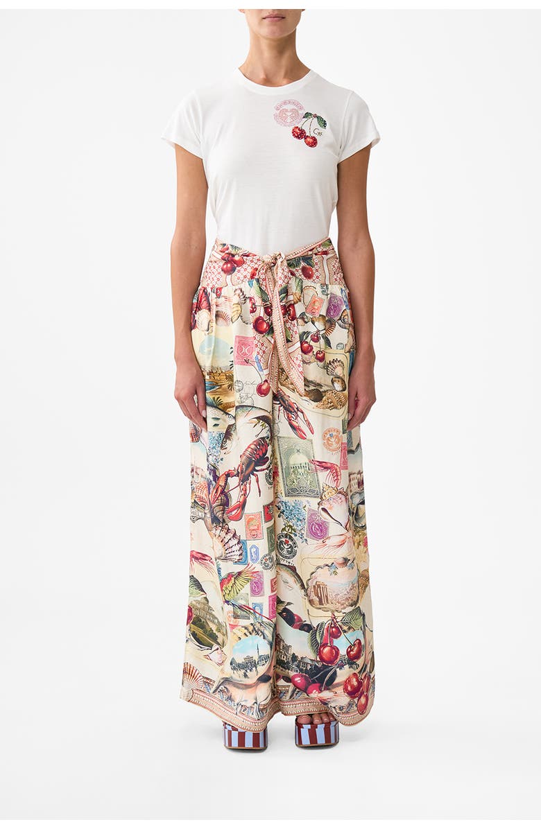 Camilla Relaxed Pant With Tie Front Notes From The Road, Main, color, Notes From The Road
