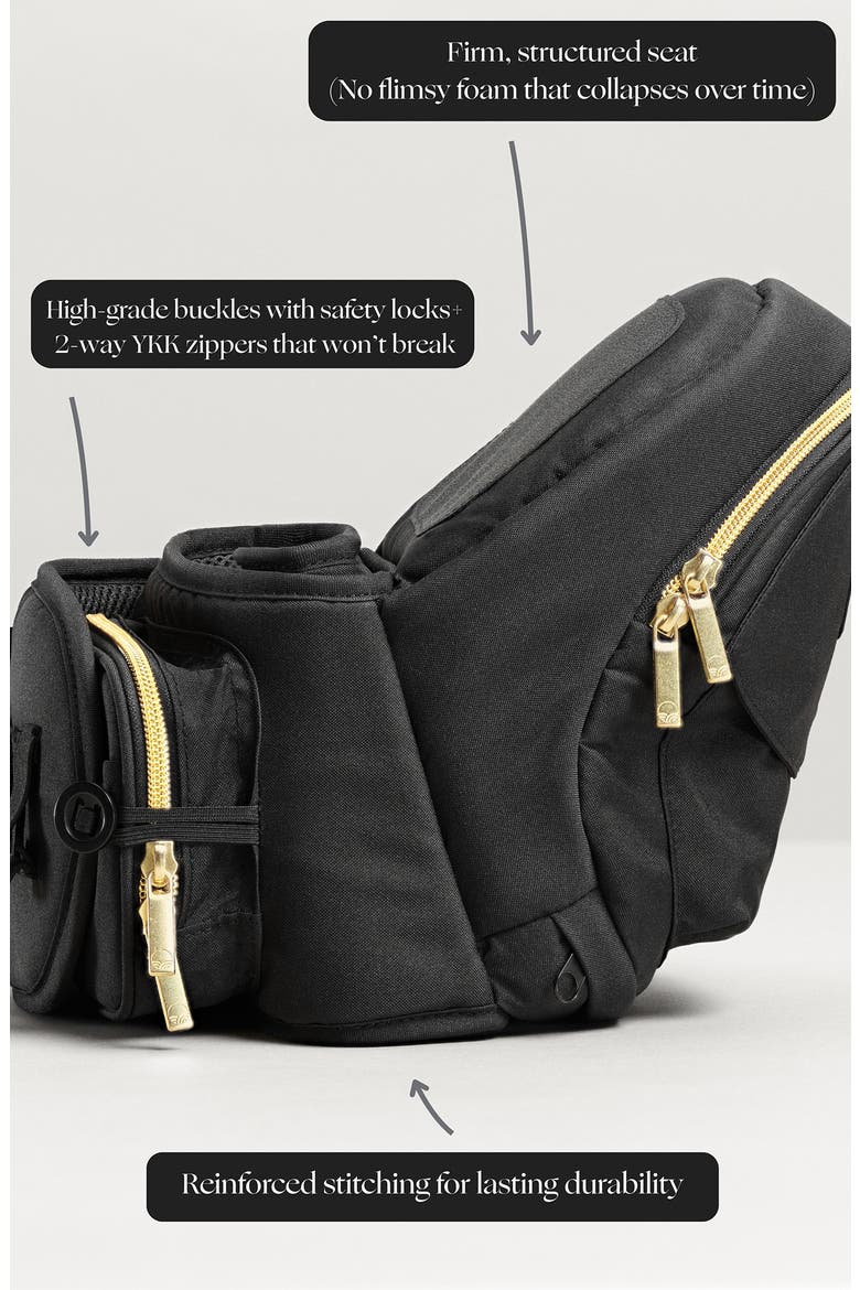 Hip Seat Carrier, Alternate, color, BLACK/ GOLD
