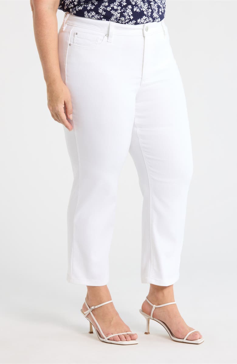 Jones New York Lexington High Waist Crop Jeans, Alternate, color, Soft White