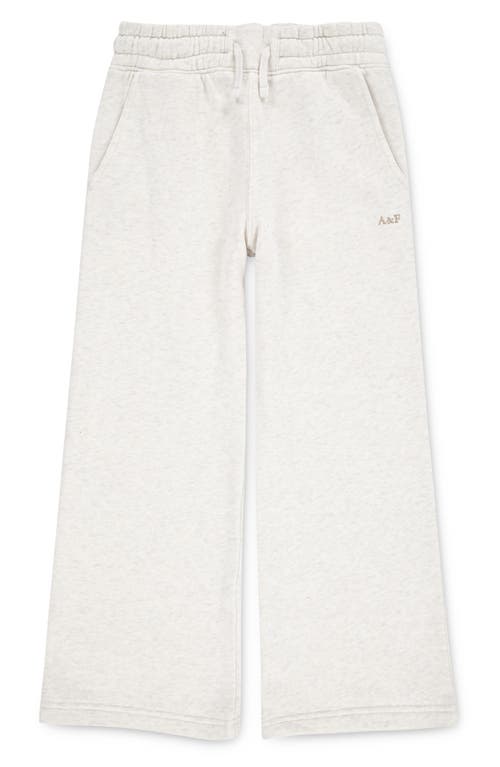 Abercrombie Kids Kids' Essential Wide Leg Fleece Sweatpants In White