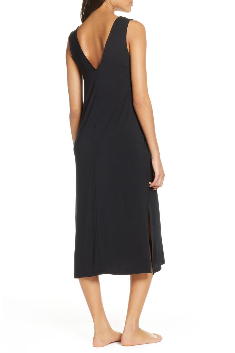 Moonlight Tank Nightgown, Alternate, color, BLACK