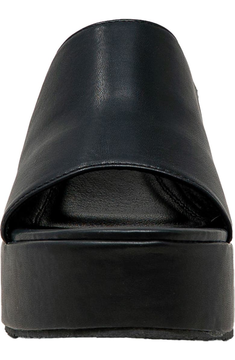 CHASE AND CHLOE Nelly Platform Slide Sandal, Alternate, color, Black Pu