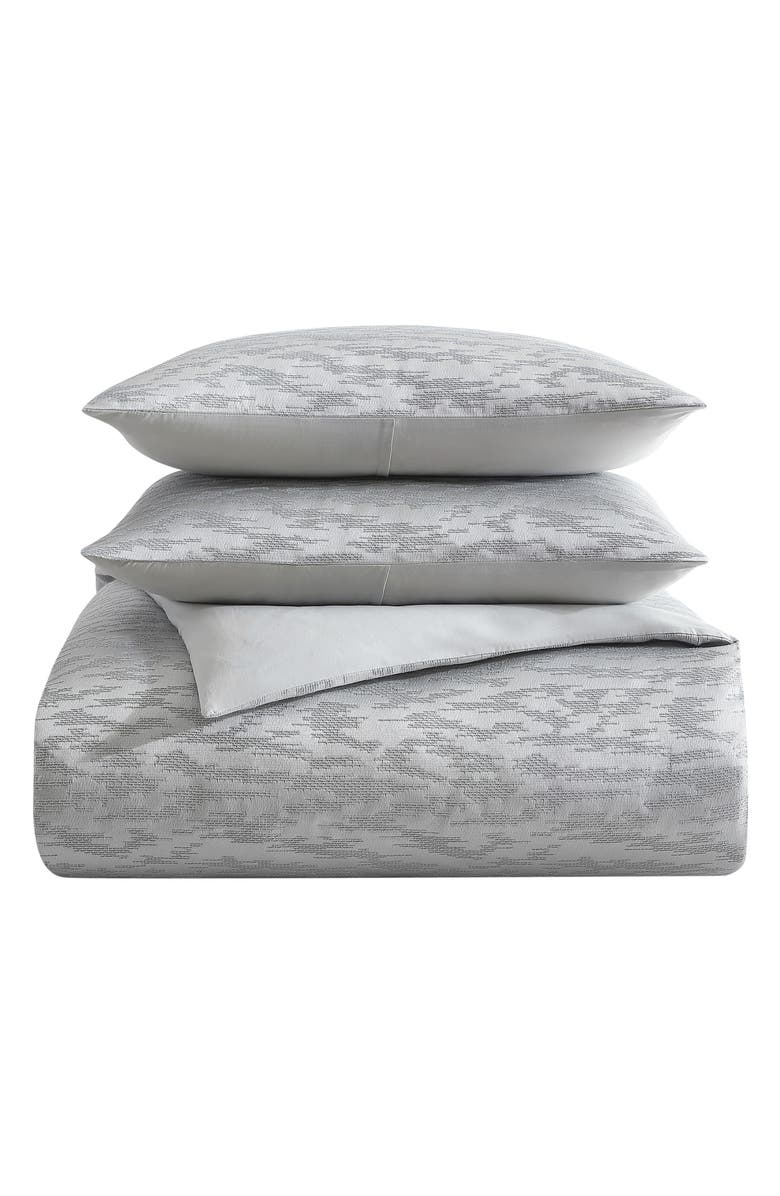 Vera Wang Illusion Bedding Set, Main, color, Silver Grey
