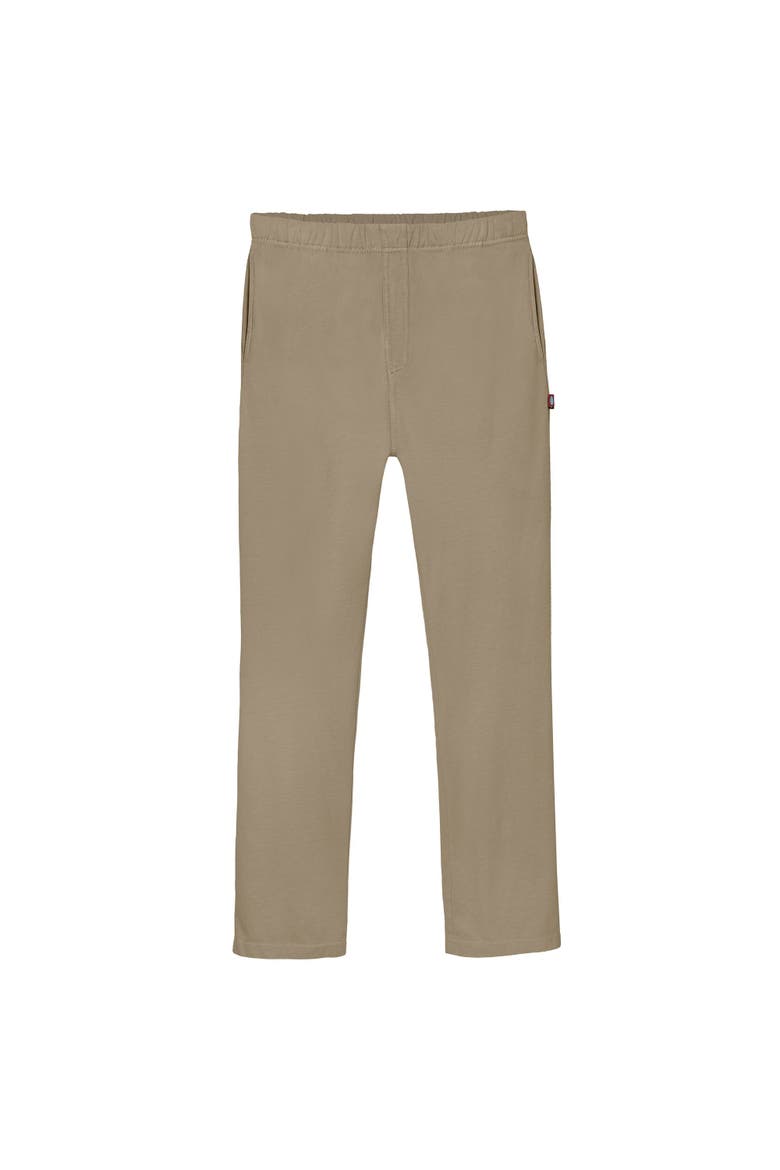 Men's Soft 100% Cotton Athletic Lounge Pocket Pant, Main, color, Dark Khaki
