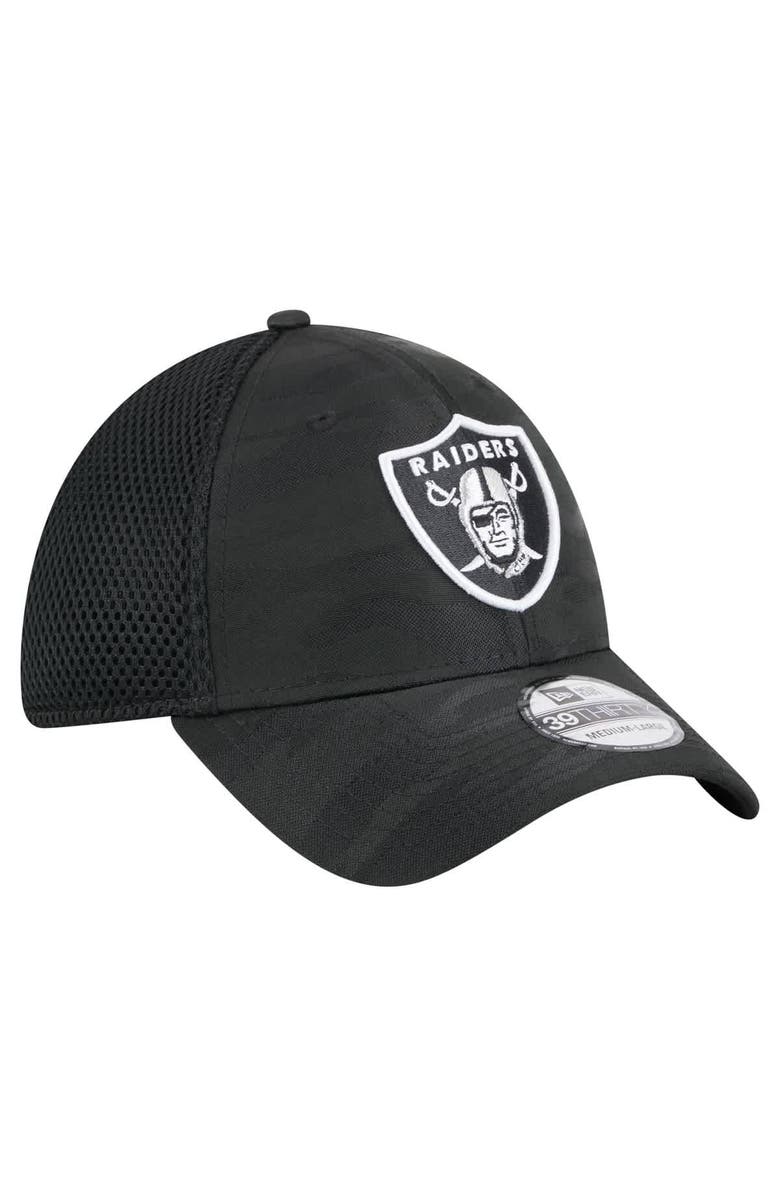 New Era Men's New Era Black Las Vegas Raiders Active Camo 39THIRTY Flex Hat, Alternate, color, 