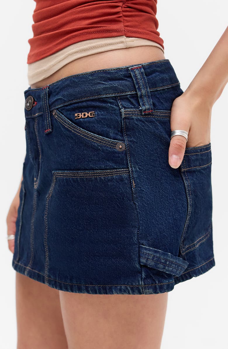 BDG Urban Outfitters Carpenter Denim Miniskirt, Alternate, color, Rinse