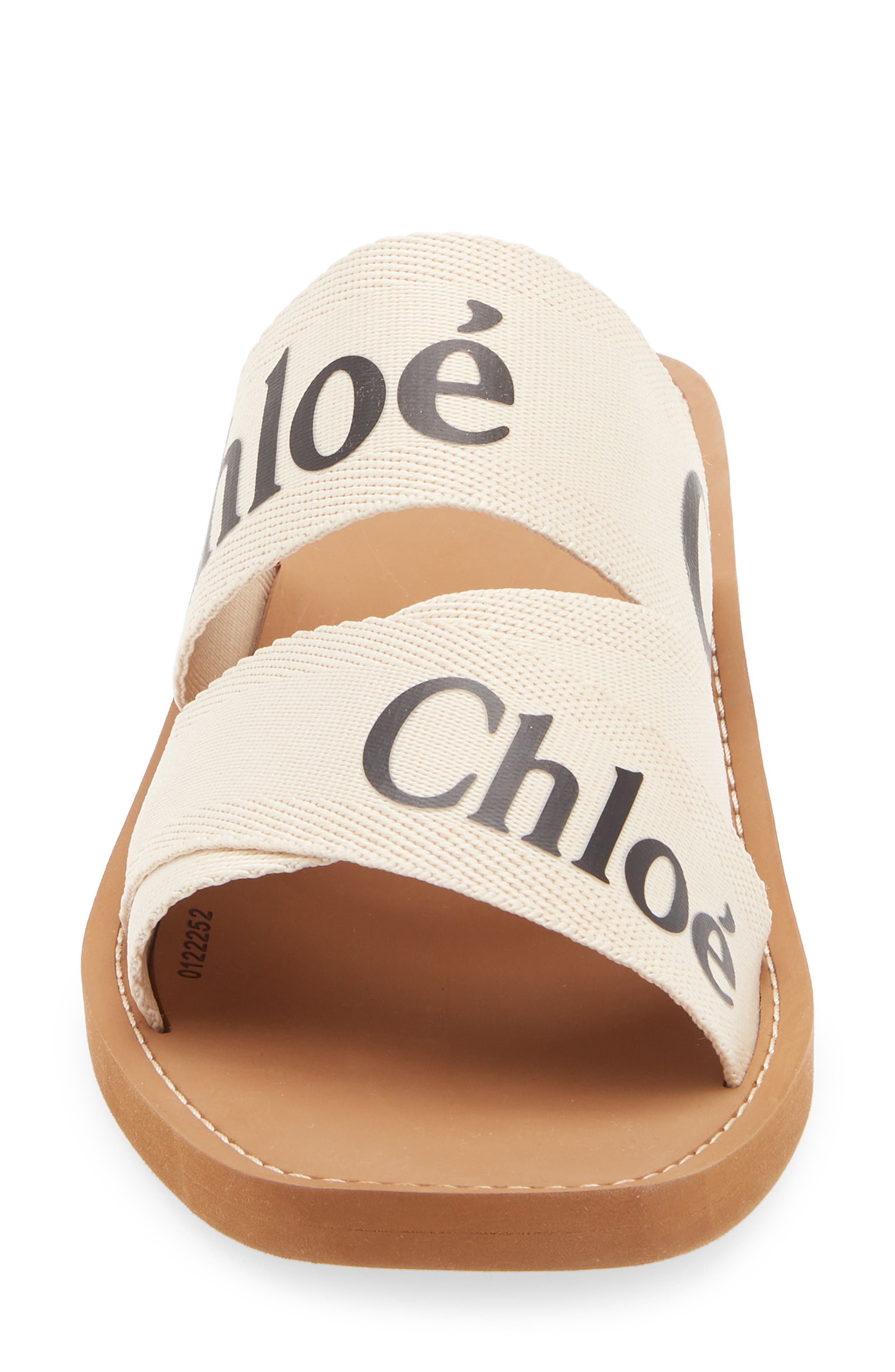 Chloé Woody Logo Slide Sandal, Alternate, color, 