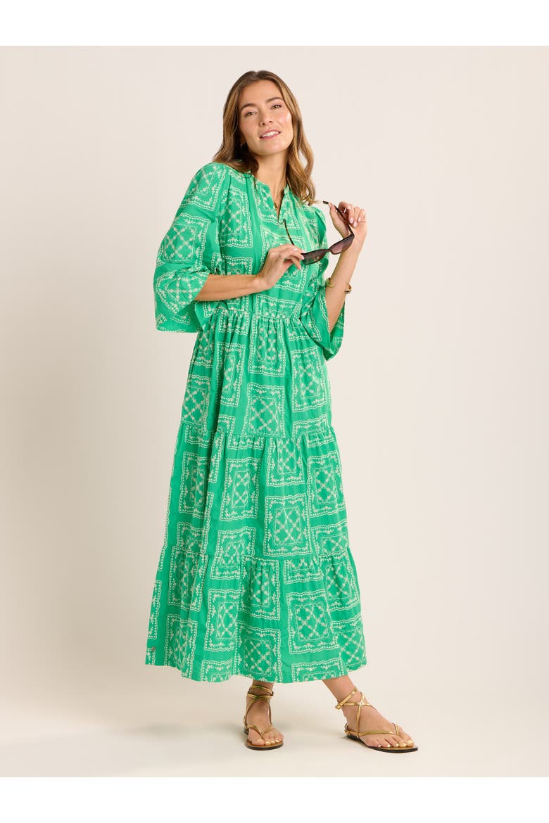 Clarisa Embroidered Maxi Dress, Main, color, Green