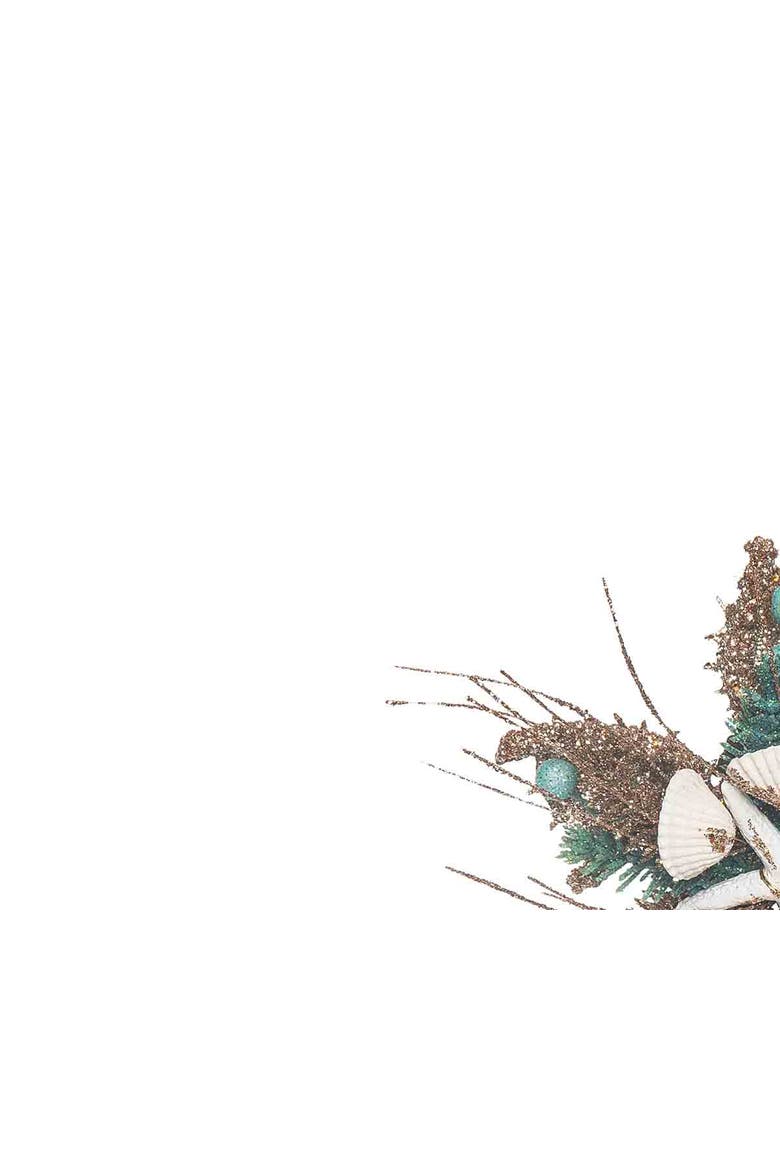 Shimmer Coastal Star Ornament, Alternate, color, Brown