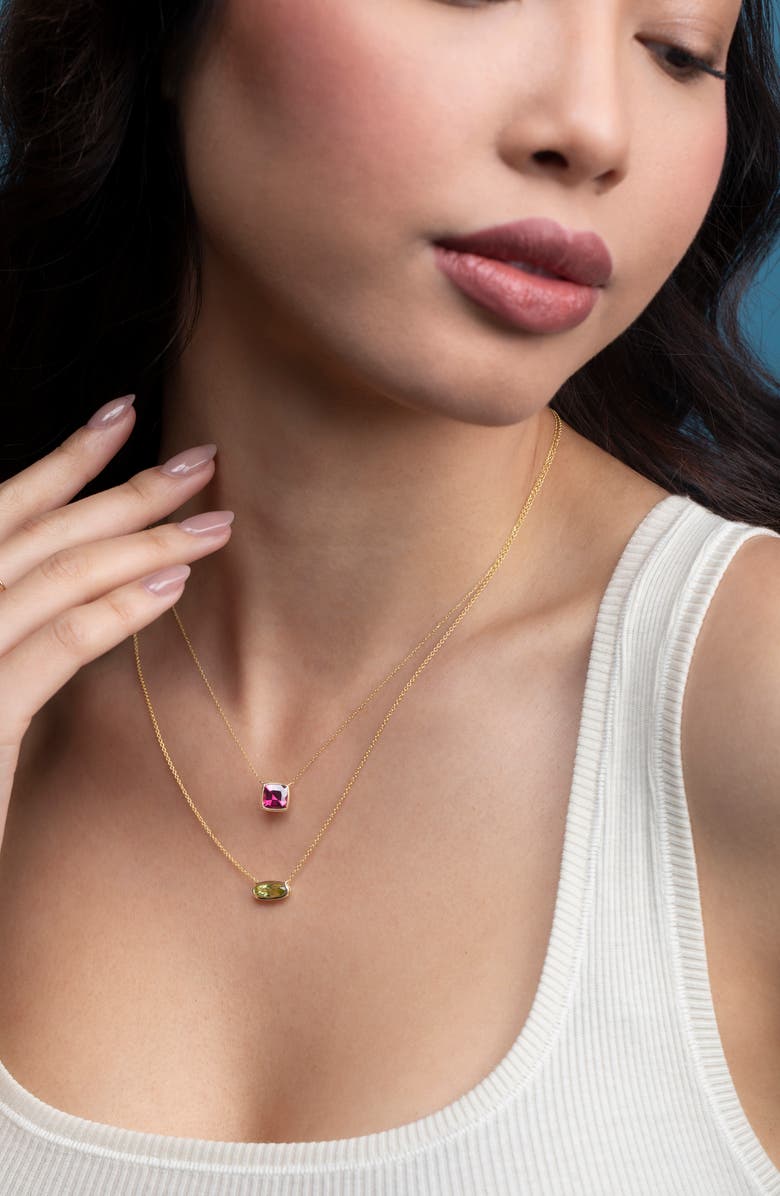 Bony Levy 14K Gold Peridot Oval Pendant Necklace, Alternate, color, 