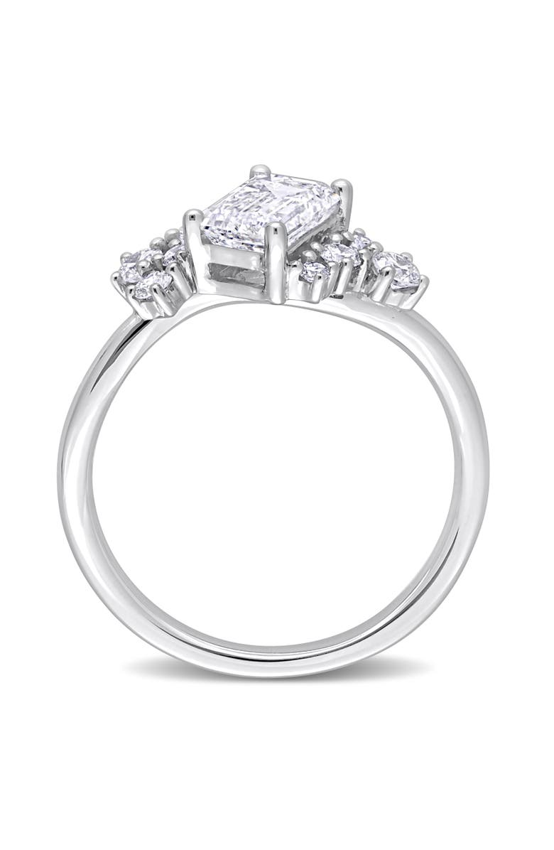 Julianna B. Lab-Grown Diamond Emerald-Cut Cluster Ring 14k, Alternate, color, 