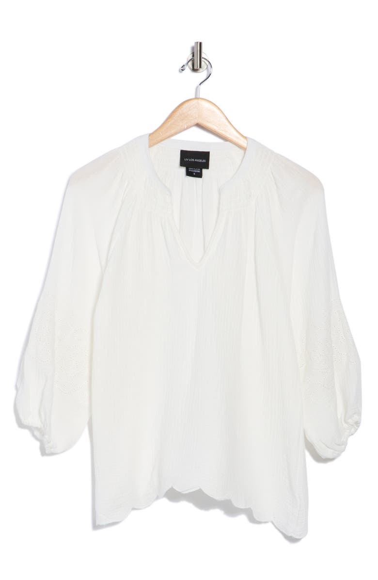 Forgotten Grace Embroidered Top, Alternate, color, White